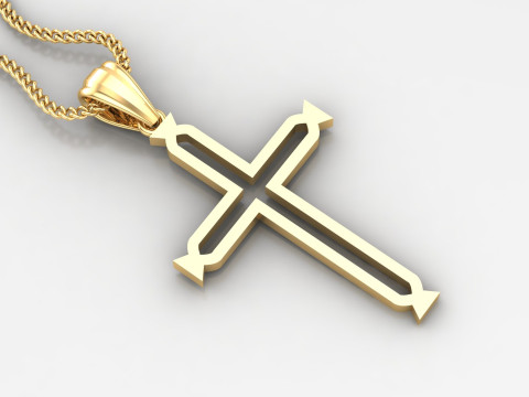 Cross Pendant Jesus Christ 4CP0045 3D 打印模型