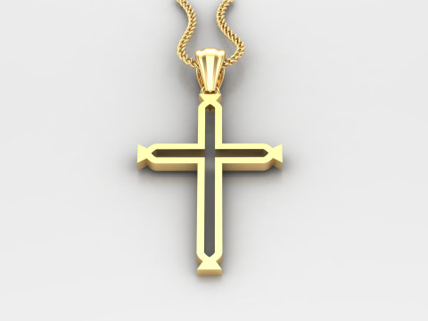 Cross Pendant Jesus Christ 4CP0045 3D Print Model