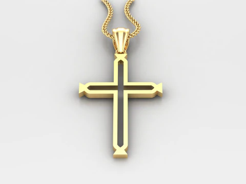 Cross Pendant Jesus Christ 4CP0045 3D Print Model