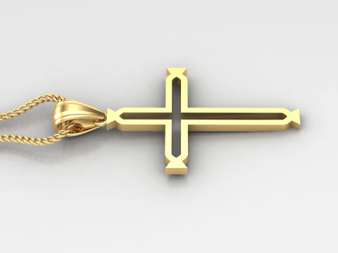 Cross Pendant Jesus Christ 4CP0045 3D Print Model