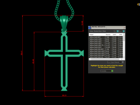 Cross Pendant Jesus Christ 4CP0045 3D Print Model