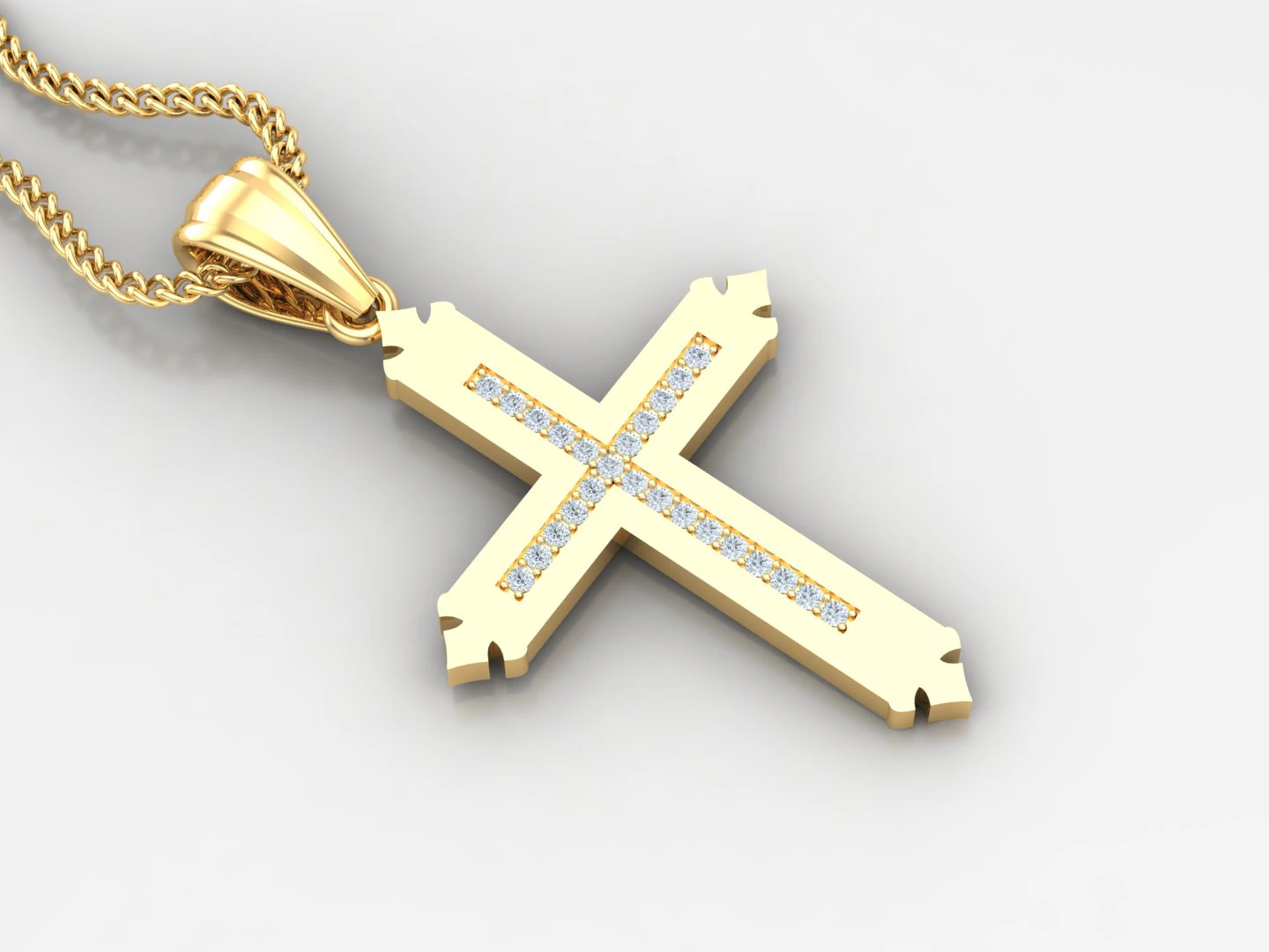 Cross Pendant Jesus Christ 4CP0046 3D Print Model .c4d .max .obj .3ds .fbx .stl .blend 