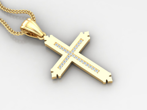 Cross Pendant Jesus Christ 4CP0046 3D 打印模型