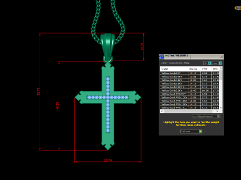 Cross Pendant Jesus Christ 4CP0046 Modèles 3D en vedette