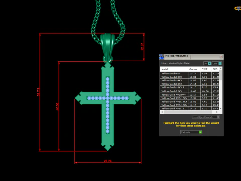 Cross Pendant Jesus Christ 4CP0046 3D Print Model