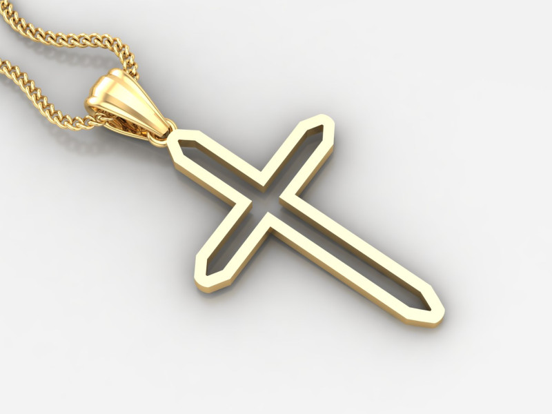 Cross Pendant Jesus Christ 4CP0047 3D Baskı Modeli .c4d .max .obj .3ds .fbx .stl .blend 
