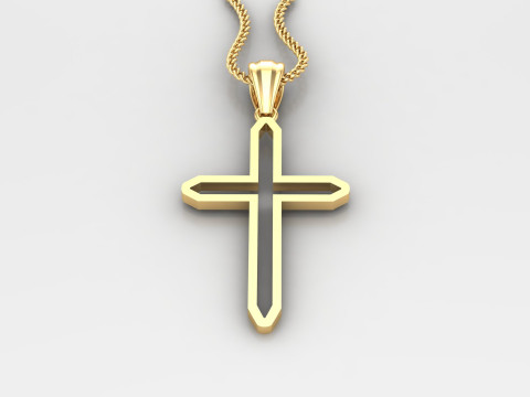Cross Pendant Jesus Christ 4CP0047 3D Baskı Modeli