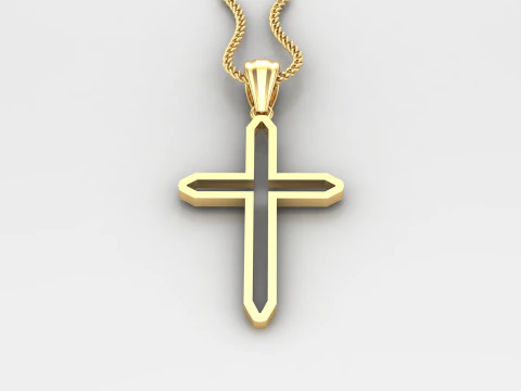 Cross Pendant Jesus Christ 4CP0047 3D Print Model
