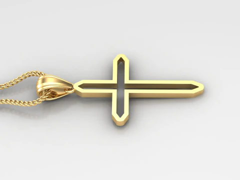 Cross Pendant Jesus Christ 4CP0047 3D Print Model