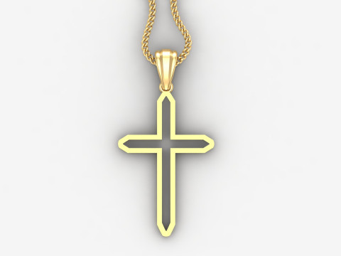 Cross Pendant Jesus Christ 4CP0047 3D Baskı Modeli