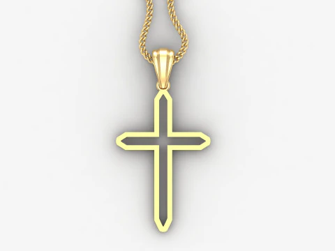 Cross Pendant Jesus Christ 4CP0047 3D Print Model