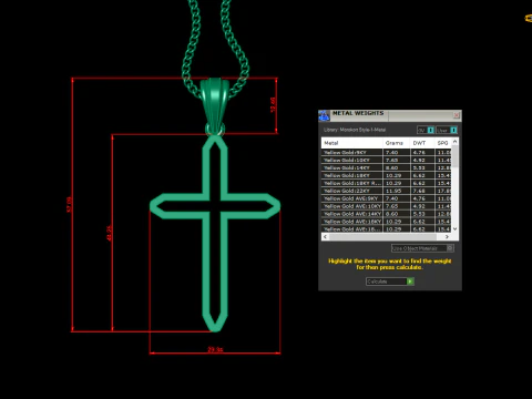 Cross Pendant Jesus Christ 4CP0047 3D Print Model