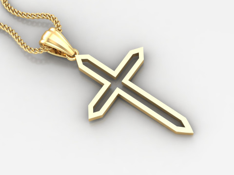 Cross Pendant Jesus Christ 4CP0048 3D 打印模型