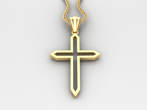 Cross Pendant Jesus Christ 4CP0048 3D Print Model