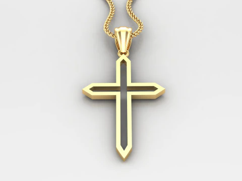 Cross Pendant Jesus Christ 4CP0048 3D Print Model