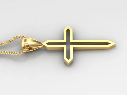 Cross Pendant Jesus Christ 4CP0048 3D Print Model