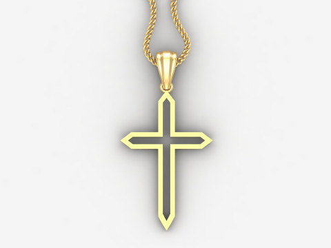 Cross Pendant Jesus Christ 4CP0048 3D Print Model