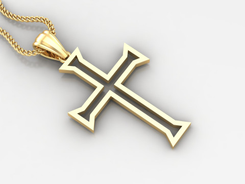 Cross Pendant Jesus Christ 4CP0049 3D 打印模型