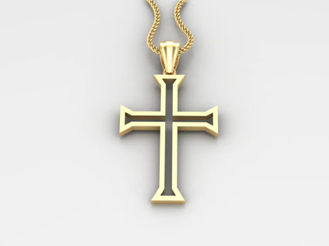Cross Pendant Jesus Christ 4CP0049 3D Print Model