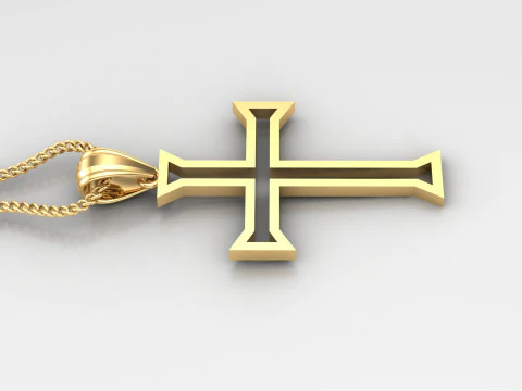 Cross Pendant Jesus Christ 4CP0049 3D Print Model