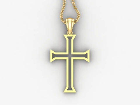 Cross Pendant Jesus Christ 4CP0049 3D Print Model