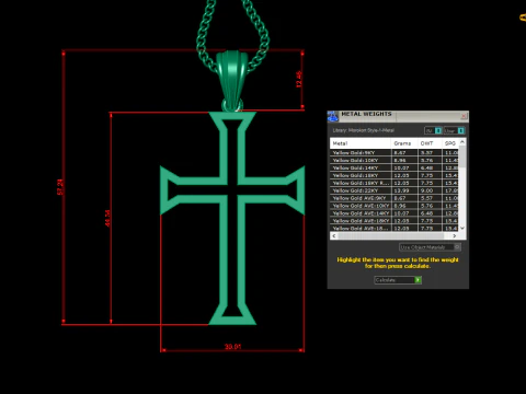Cross Pendant Jesus Christ 4CP0049 3D Print Model