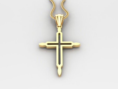 Cross Pendant Jesus Christ 4CP0050 3D Print Model