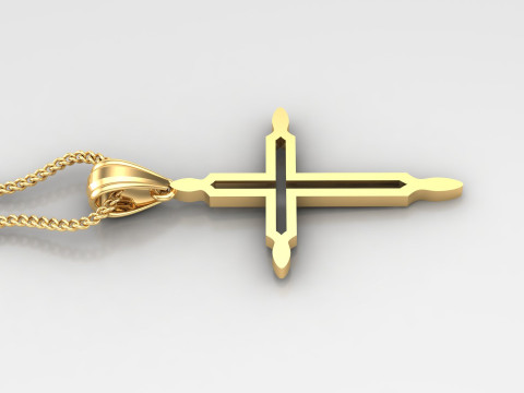 Cross Pendant Jesus Christ 4CP0050 3D Print Model