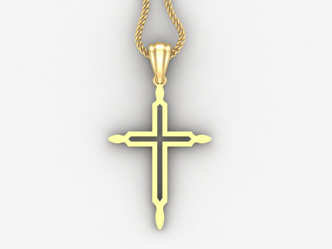 Cross Pendant Jesus Christ 4CP0050 3D Print Model