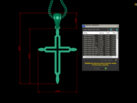 Cross Pendant Jesus Christ 4CP0050 3D Print Model
