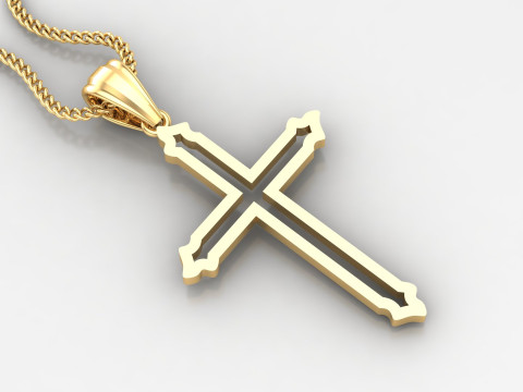 Cross Pendant Jesus Christ 4CP0051 3D 打印模型