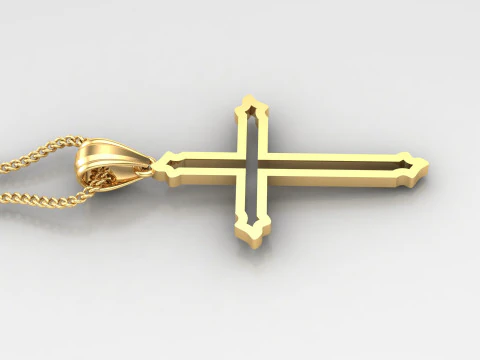 Cross Pendant Jesus Christ 4CP0051 3D Print Model