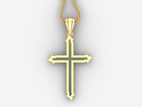 Cross Pendant Jesus Christ 4CP0051 3D Принт Модель