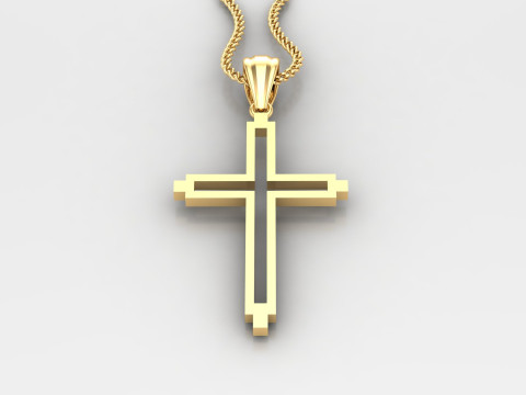 Cross Pendant Jesus Christ 4CP0052 3D-printmodel
