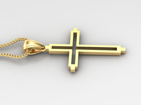 Cross Pendant Jesus Christ 4CP0052 3D-printmodel