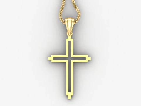 Cross Pendant Jesus Christ 4CP0052 3D Print Model