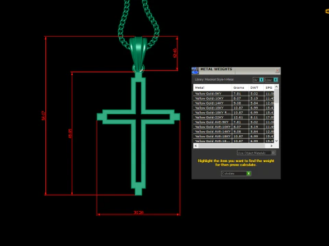Cross Pendant Jesus Christ 4CP0052 3D Print Model