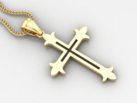 Cross Pendant Jesus Christ 4CP0053 3D 打印模型