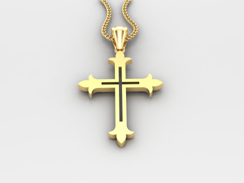 Cross Pendant Jesus Christ 4CP0053 3D-Druckmodell