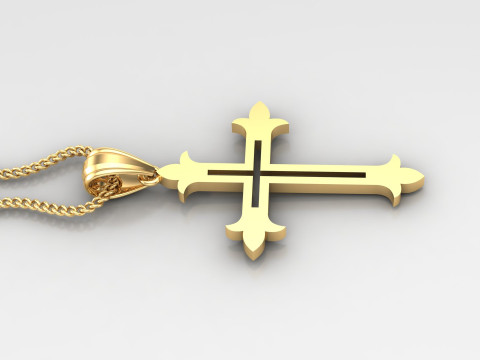 Cross Pendant Jesus Christ 4CP0053 3D-Druckmodell