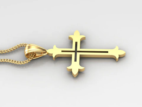 クロスペンダント イエス・キリスト 4CP0053 3Dプリントモデル