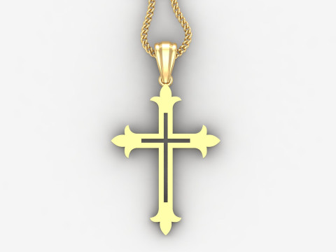 Cross Pendant Jesus Christ 4CP0053 3D-Druckmodell
