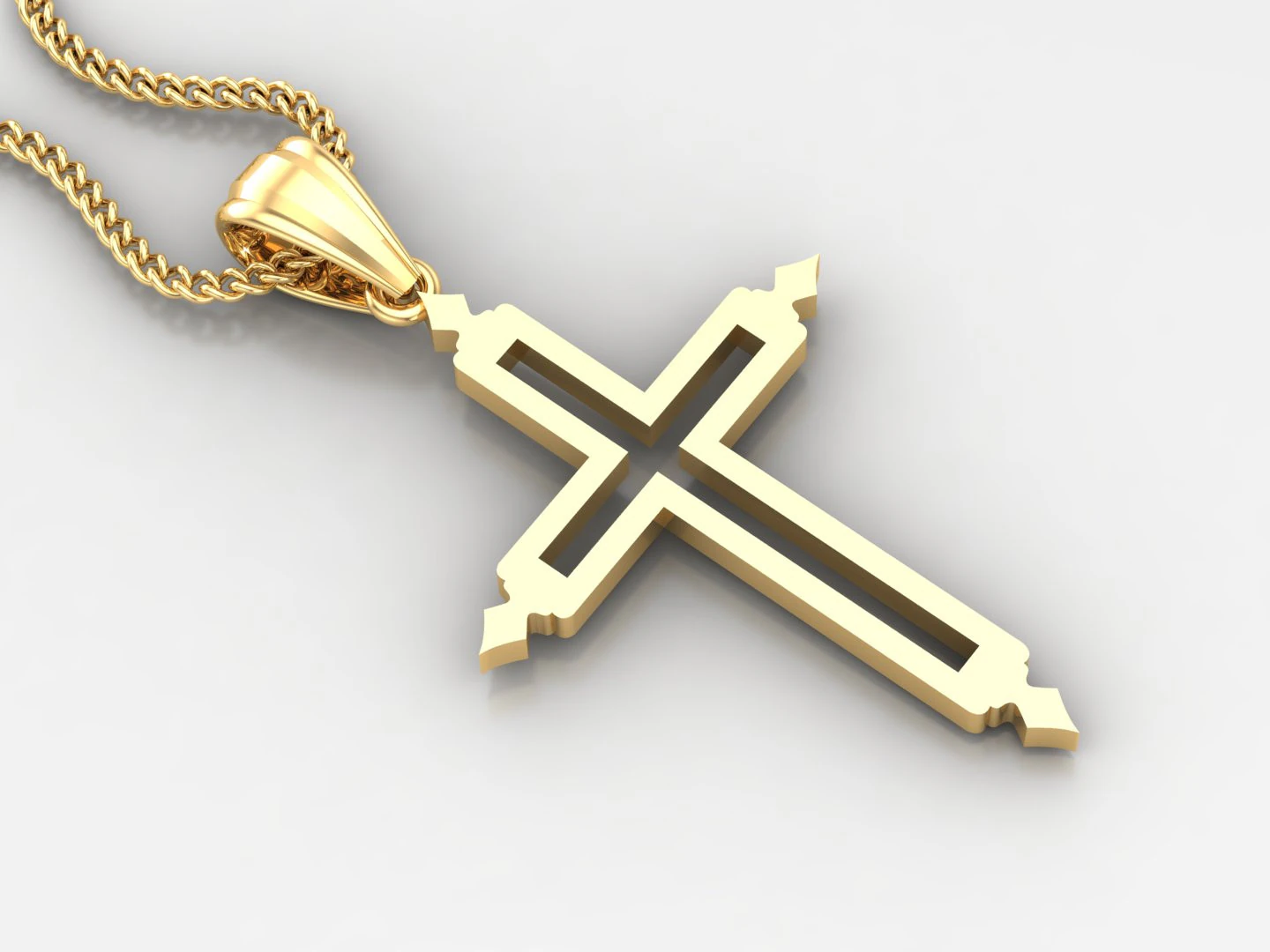 Cross Pendant Jesus Christ 4CP0054 3D Print Model .c4d .max .obj .3ds .fbx .stl .blend 