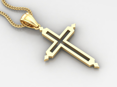 Cross Pendant Jesus Christ 4CP0054 3D 打印模型