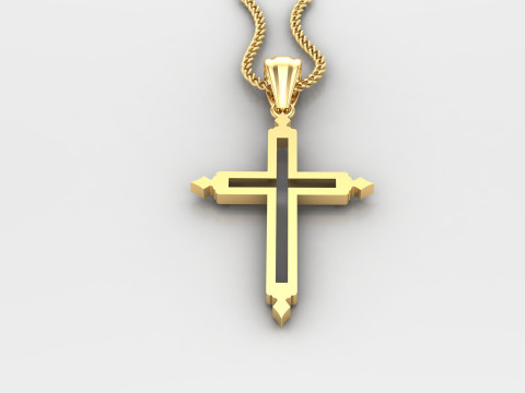 Cross Pendant Jesus Christ 4CP0054 3D 打印模型