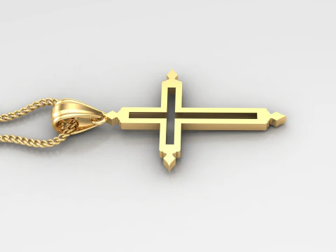 Cross Pendant Jesus Christ 4CP0054 3D Print Model