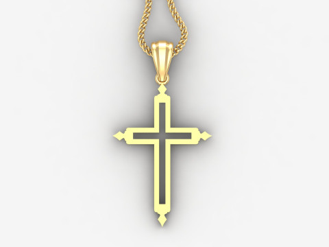Cross Pendant Jesus Christ 4CP0054 3D 打印模型