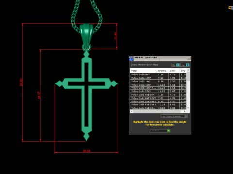 Cross Pendant Jesus Christ 4CP0054 3D 打印模型