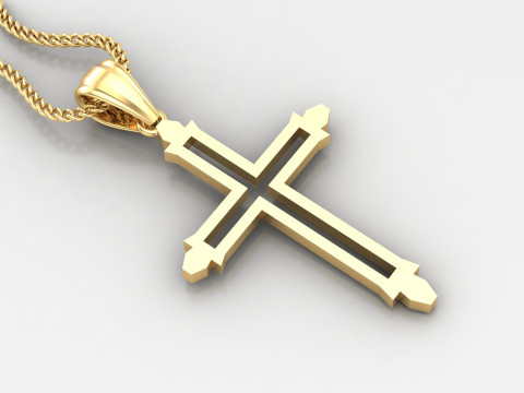 Cross Pendant Jesus Christ 4CP0055 3D 打印模型