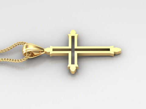 Cross Pendant Jesus Christ 4CP0055 3D Print Model